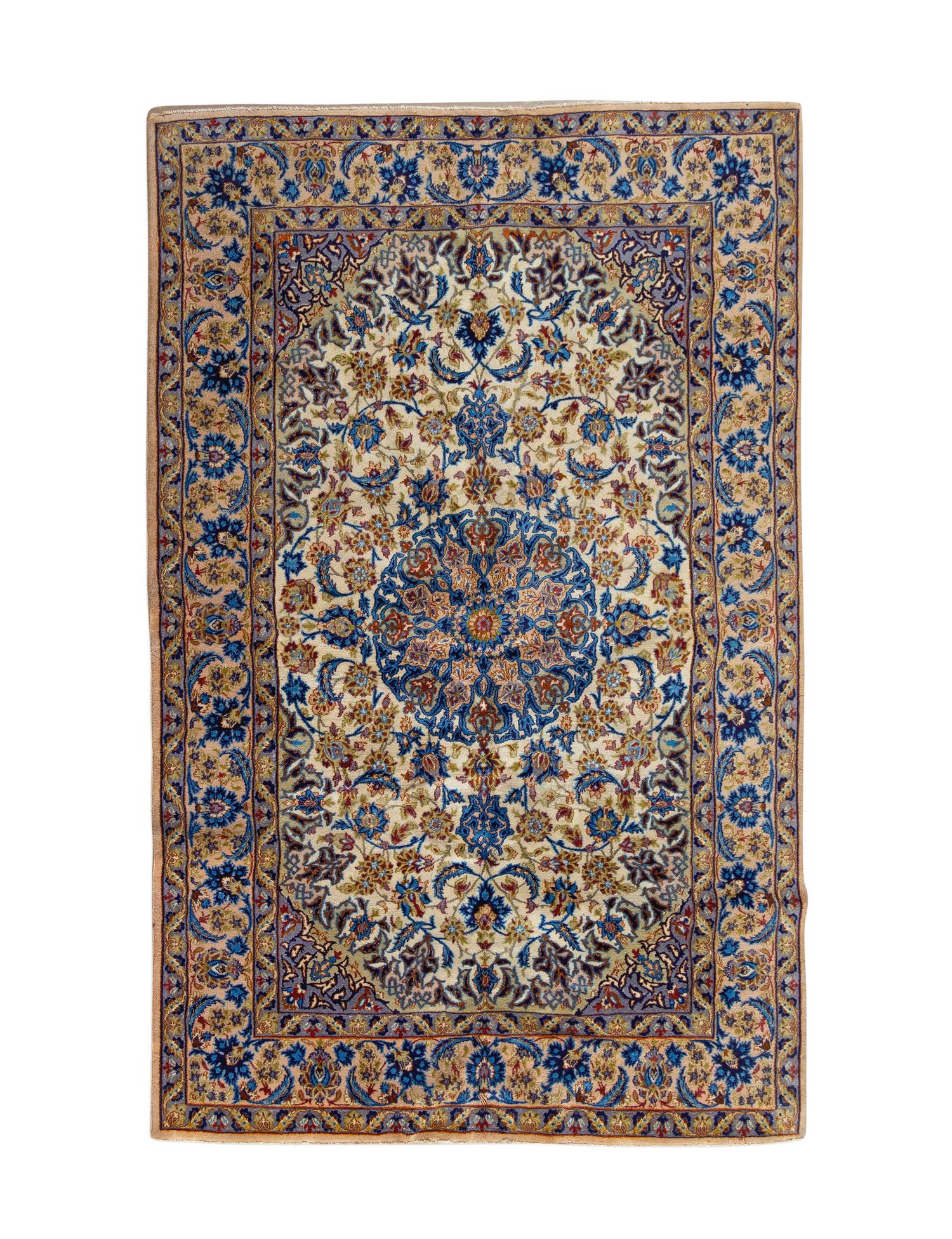 An Isfahan Wool and Silk Rug