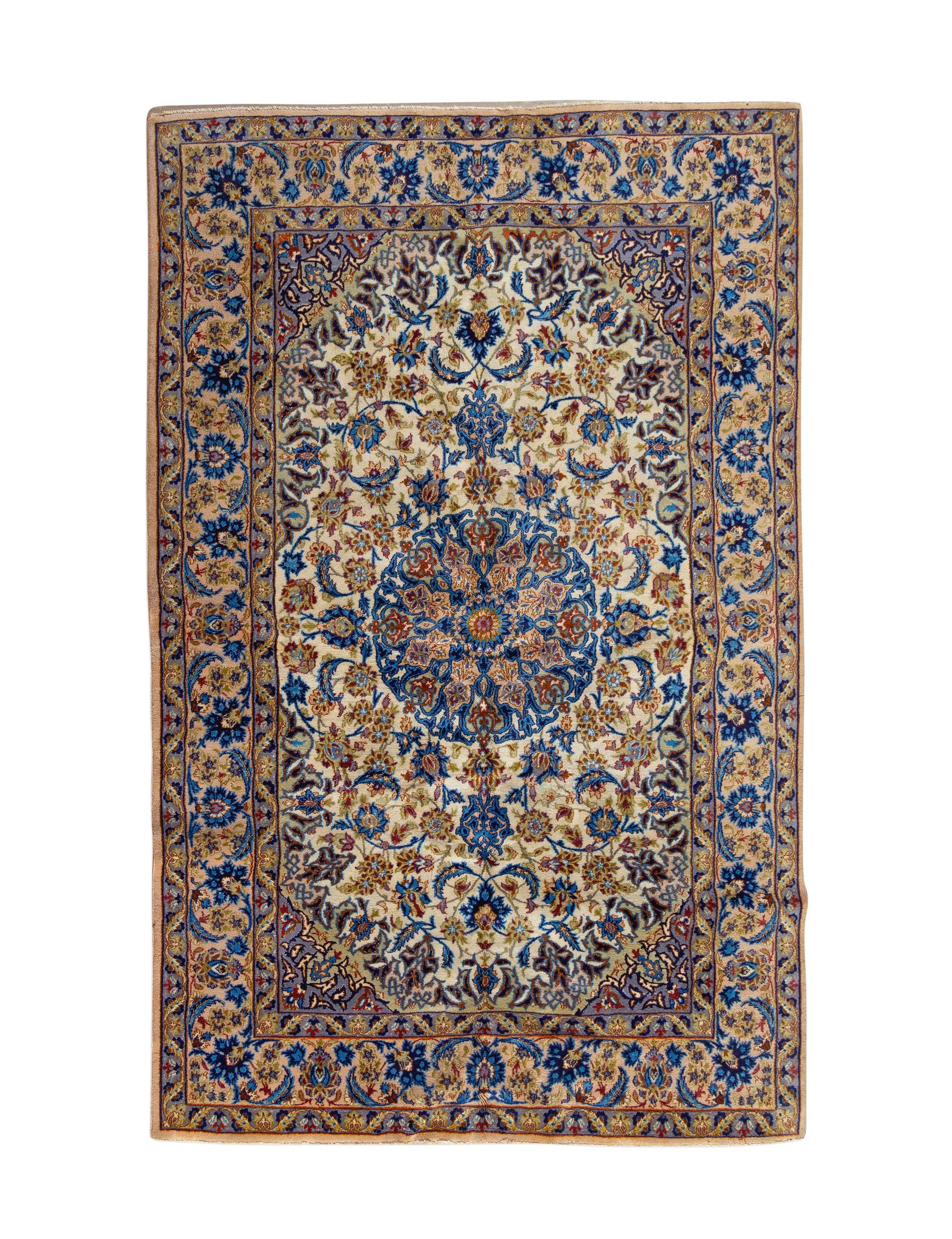 An Isfahan Wool and Silk Rug