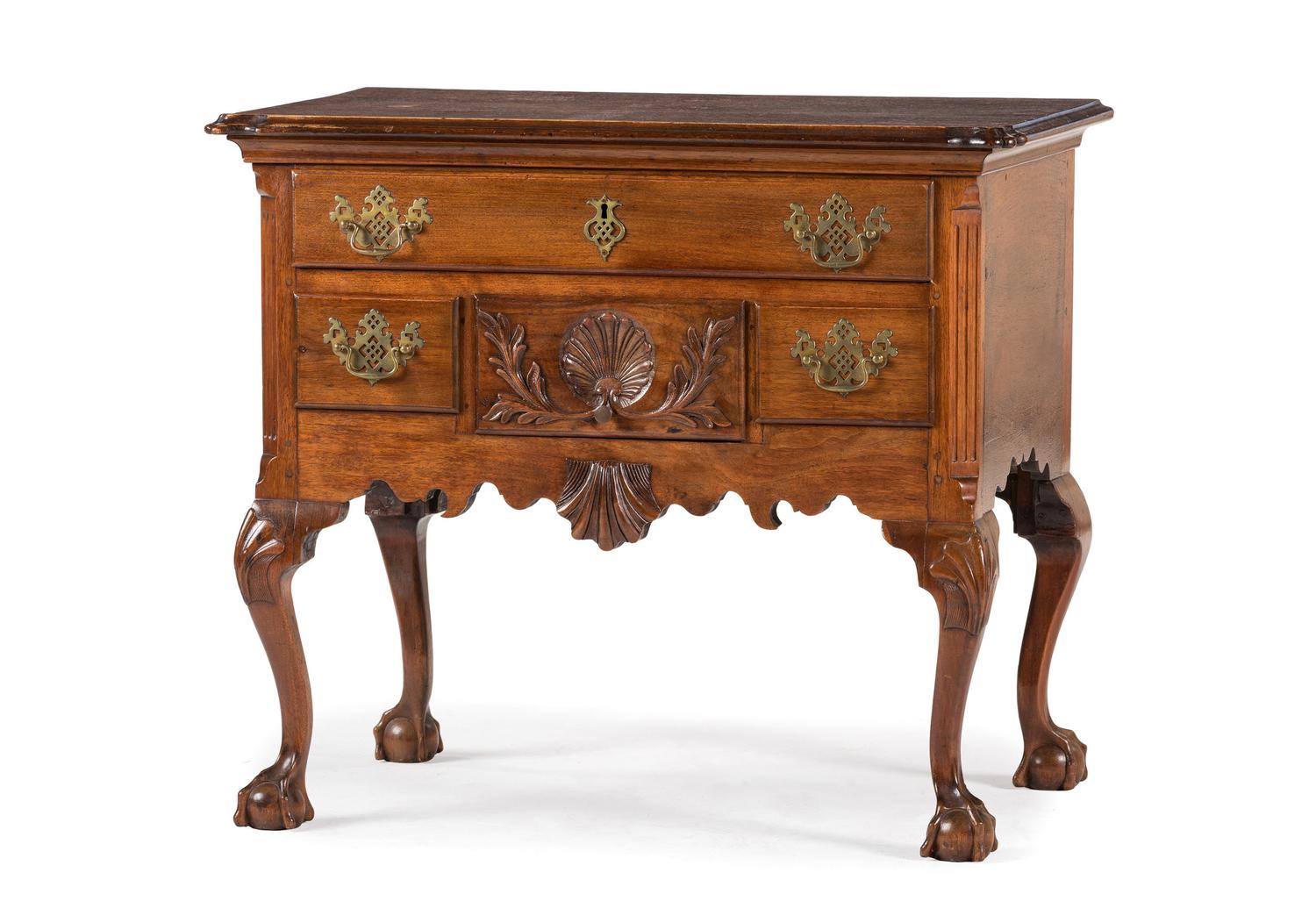 A Chippendale Style Carved Walnut Claw-and-Ball Foot Dressing Table — LIKELY LATE 19TH/EARLY 20th CENTURY INCORPORATING EARLIER ELEMENTS