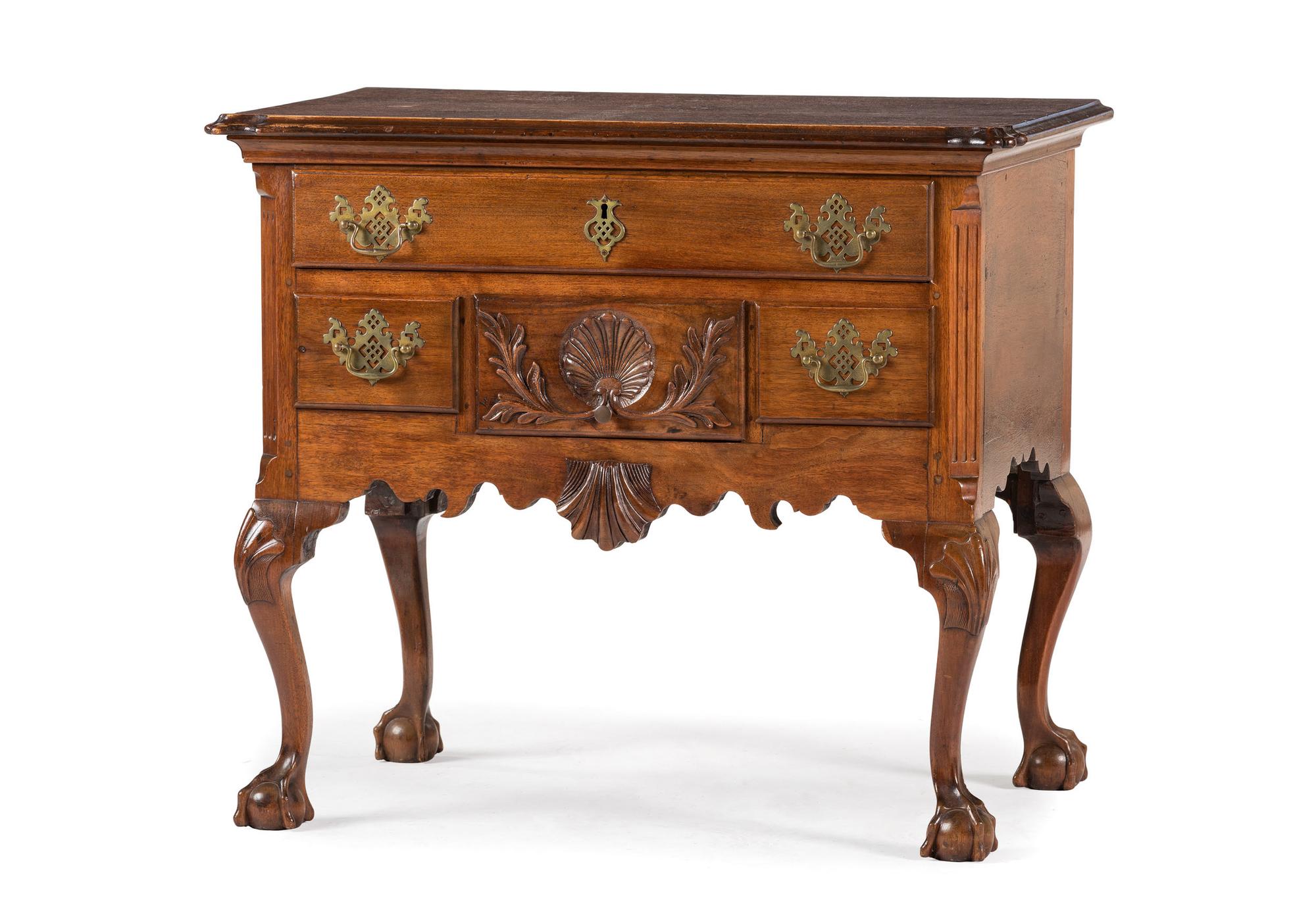 A Chippendale Style Carved Walnut Claw-and-Ball Foot Dressing Table — LIKELY LATE 19TH/EARLY 20th CENTURY INCORPORATING EARLIER ELEMENTS