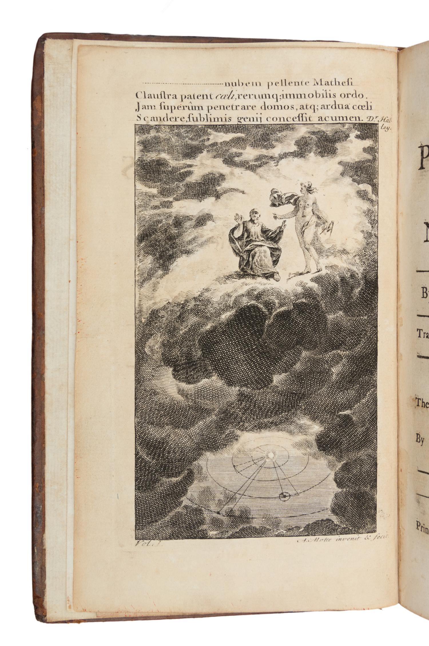 NEWTON, Isaac, Sir (1642-1727). The Mathematical Principles of Natural Philosophy . Translated from Latin into English by Andrew Motte (d. 1730). -- John MACHIN (d. 1751). The Laws of the Moon's Motion, according to Gravity . London: for Benjamin Motte, 1729.