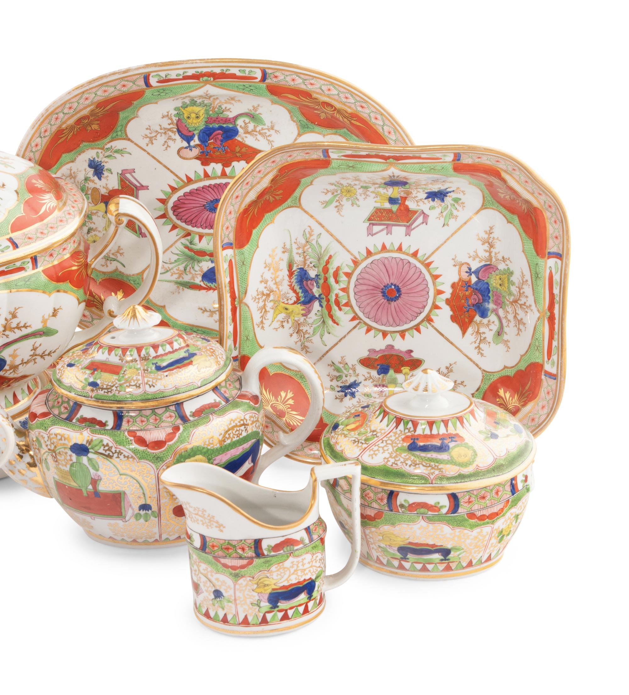 A Worcester Porcelain Bengal Tiger Service
