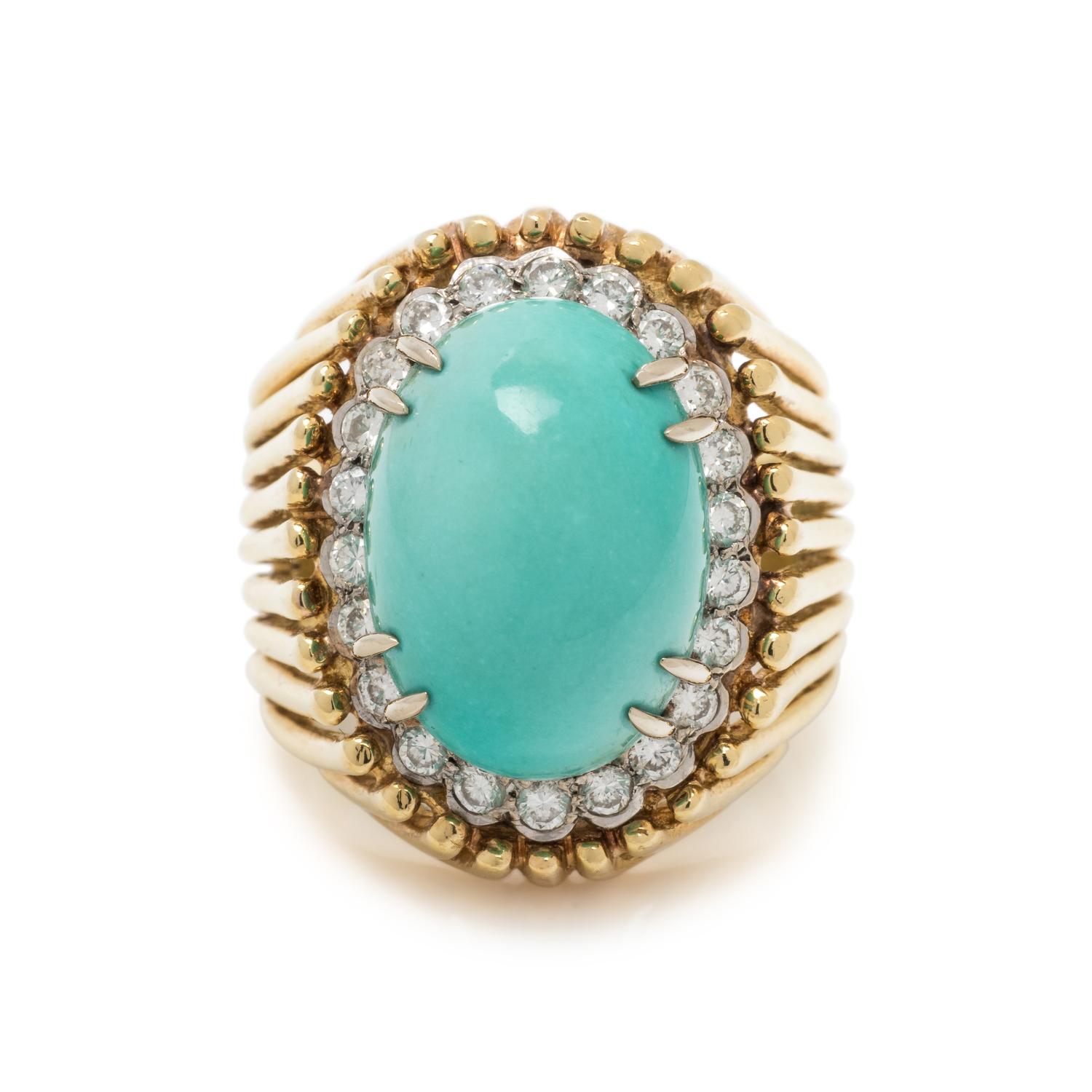 TURQUOISE AND DIAMOND RING