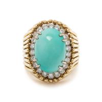 TURQUOISE AND DIAMOND RING