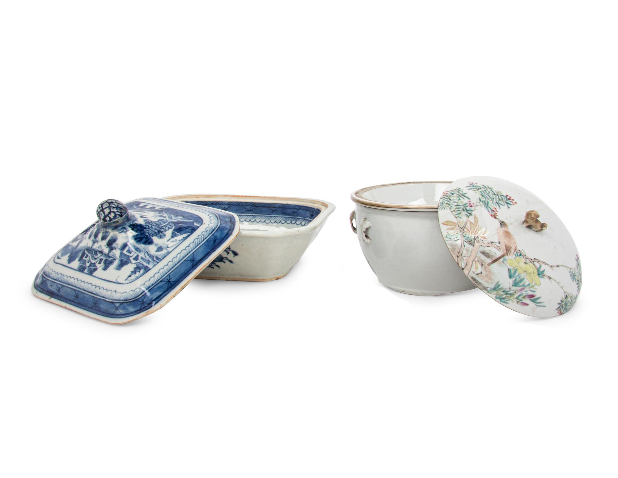 Two Chinese Covered Vessels