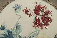 A Chinese Painted Silk Round Fan