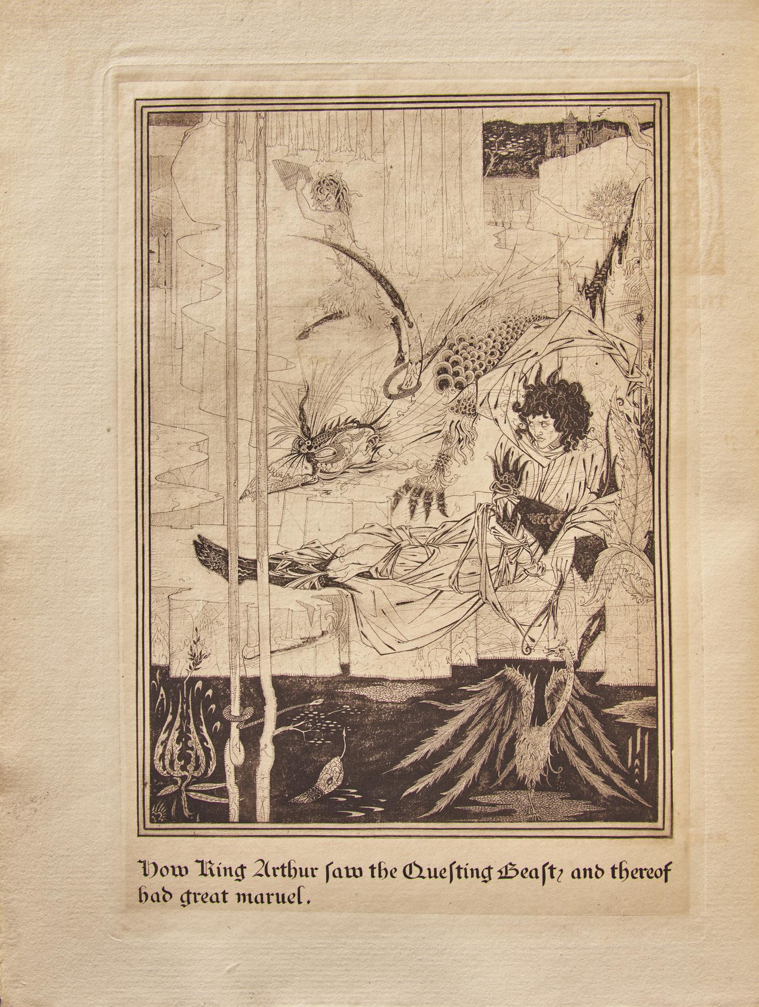 [Children's & Illustrated] [Beardsley, Aubrey] Malory, Thomas. The Birth Life and Acts of King Arthur of his Noble Knights of the Round Table their Marvellous Enquests and Adventures the Achieving of the San Greal and in the End Le Morte DArthur with the Dolourous Death and Departing Out of This World of Them All
