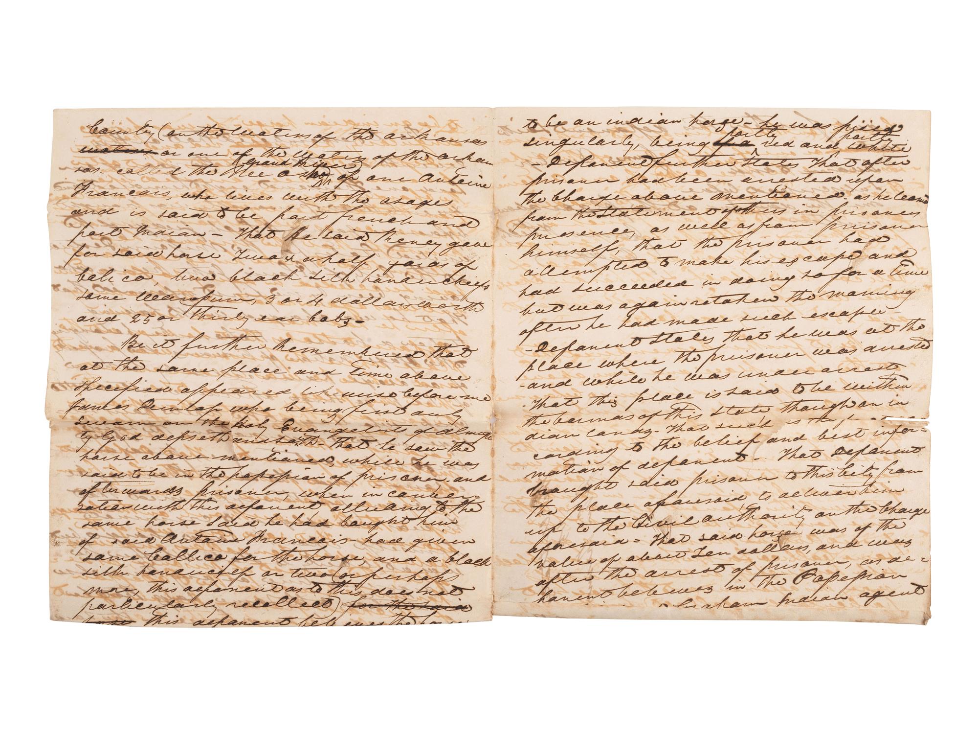 [NATIVE AMERICAN]. Documents related to US Indian Agent Richard Graham (1787- ca 1857).