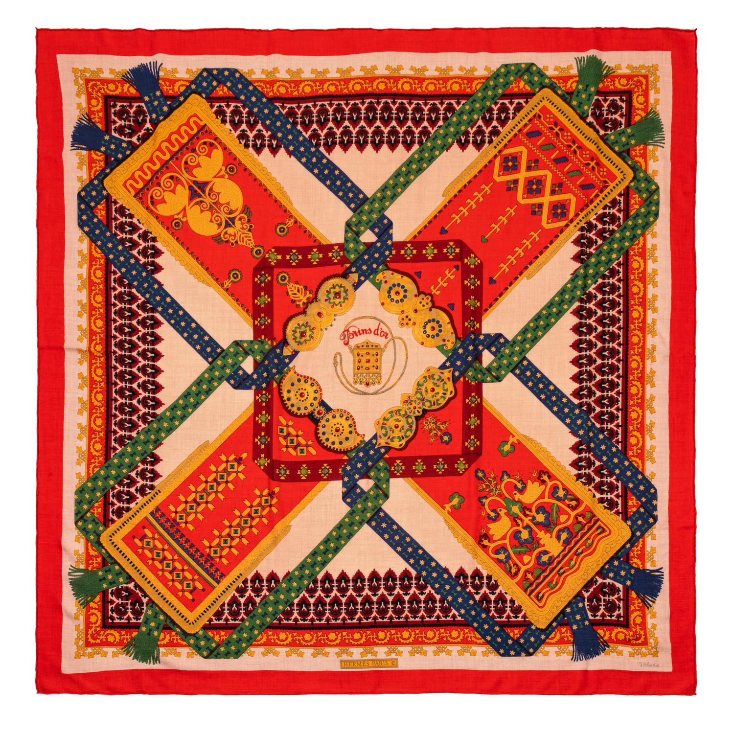 Hermès 140cm Silk Cashmere Shawl