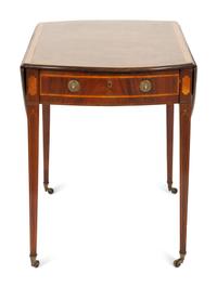 A George III Satinwood Inlaid Mahogany Pembroke Table
