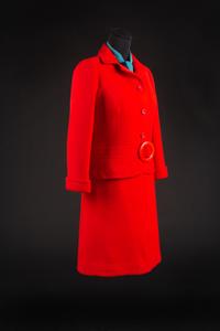 Christian Dior by Marc Bohan Haute Couture Ensemble, Autumn-Winter 1967 — Worn by Olivia de Havilland when she arrived in Atlanta in October 1967 for the Premiere of the Wide Screen Presentation of Gone With the Wind.