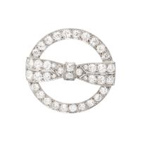 ANTIQUE, PLATINUM AND DIAMOND BROOCH