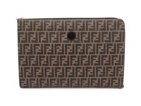 FENDI, FLAT FOLIO MONOGRAM CLUTCH