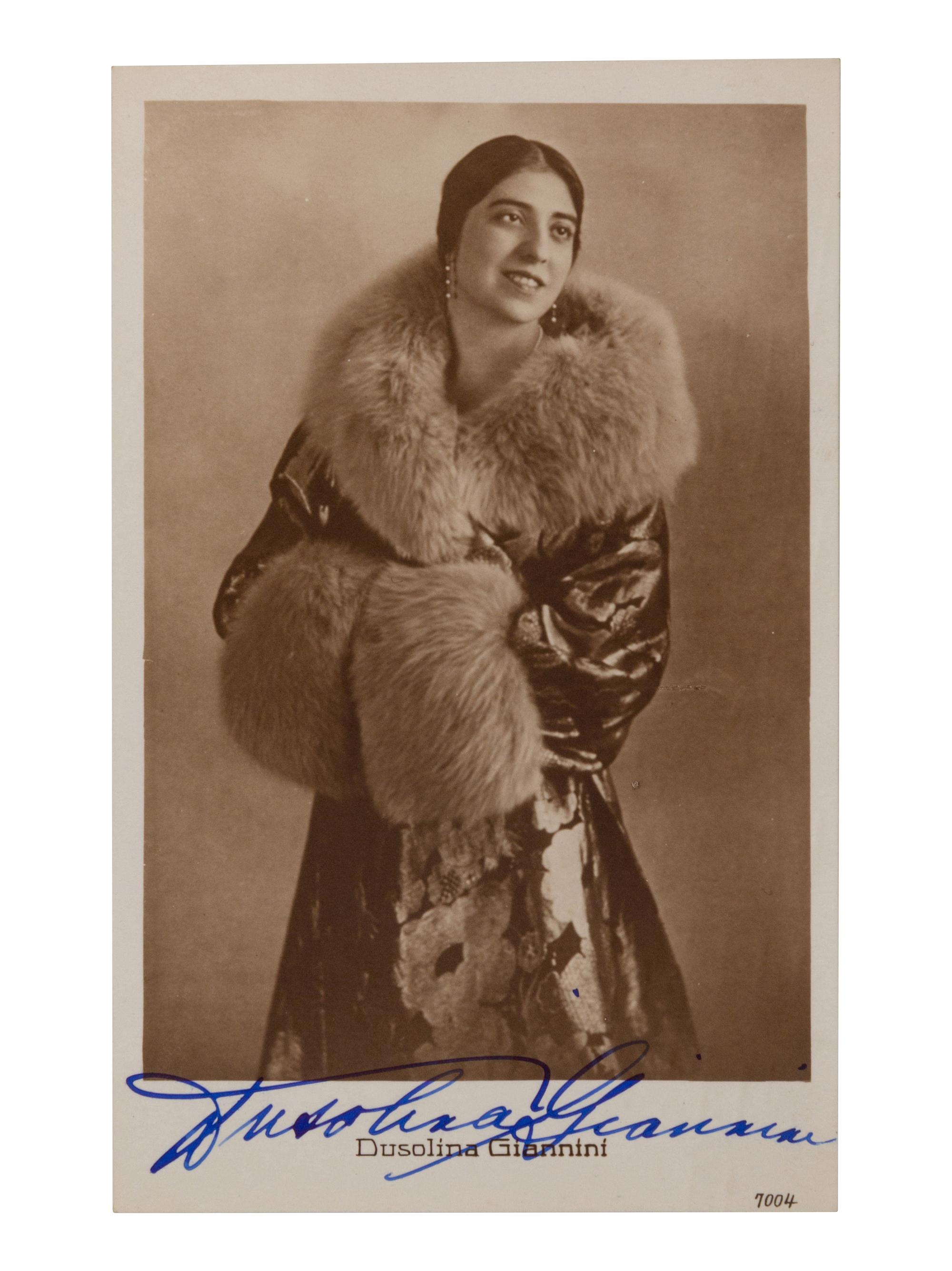 [20TH-CENTURY OPERA SINGERS]. A group of 6 photographs and photographic postcards of opera singers from the 1930s, most signed, comprising images of: