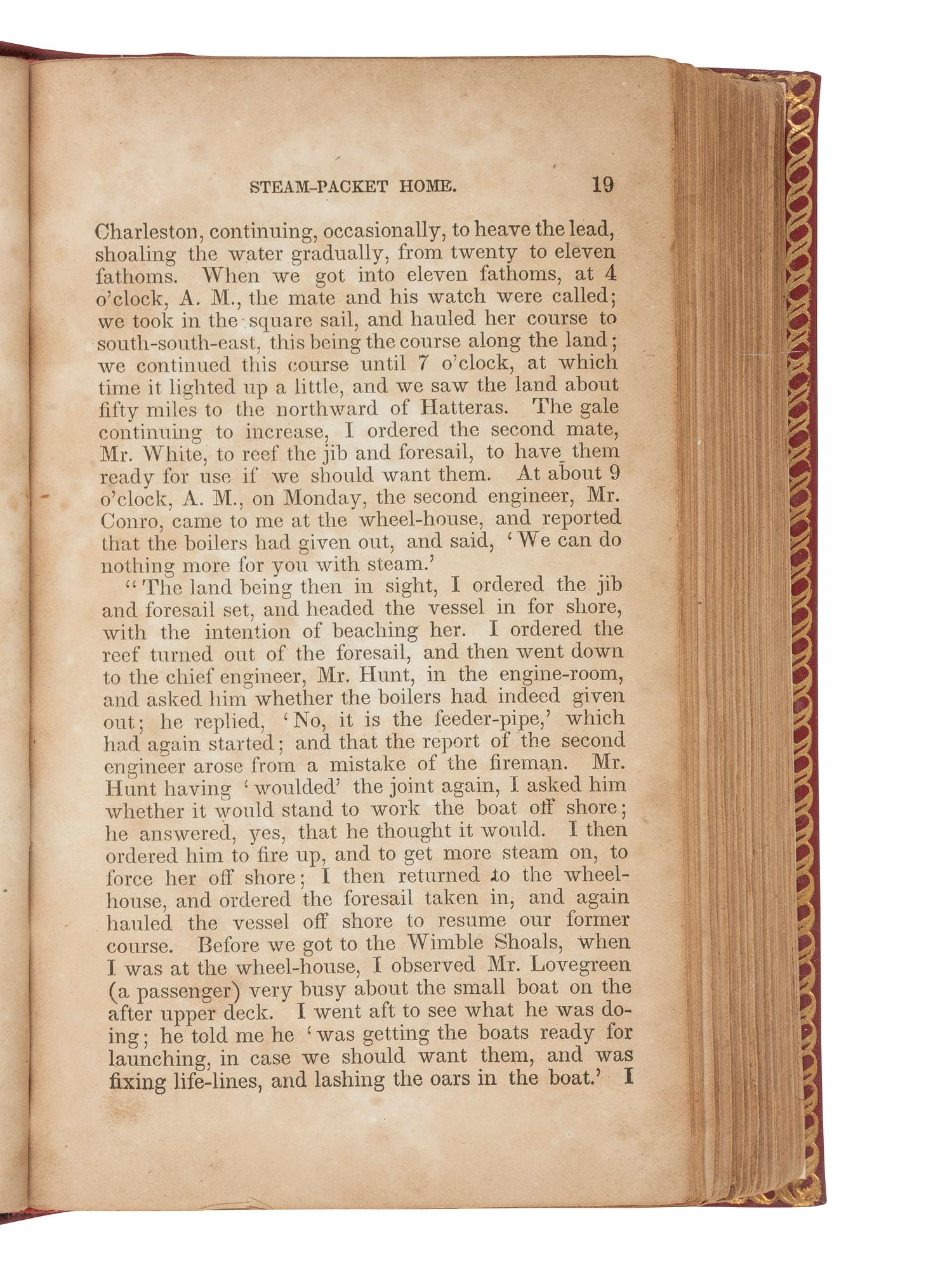 [STEAMBOATS]. A group of 8 works about American and British Steamboat disasters, comprising:
