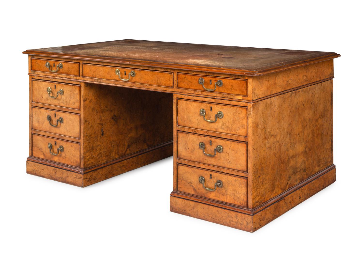 An English Walnut Partners' Desk