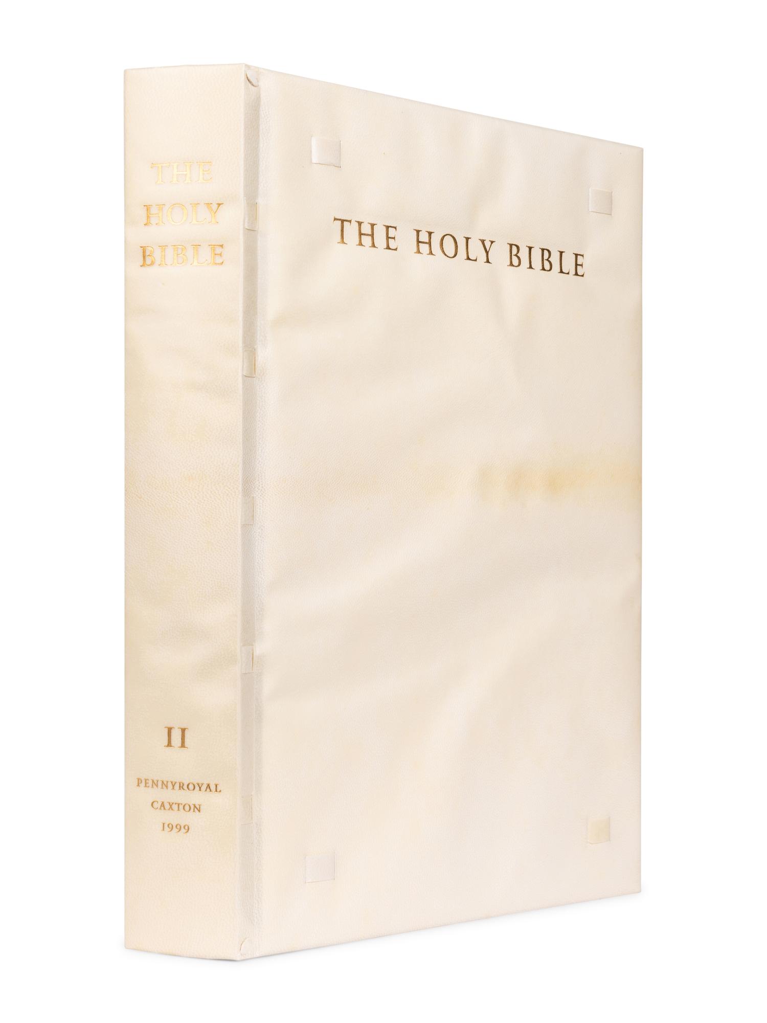[MOSER, Barry, illustrator]. The Holy Bible. Containing All the Books of the Old and New Testaments . North Hatfield, MA and New York City: Pennyroyal Caxton Press, 1999.