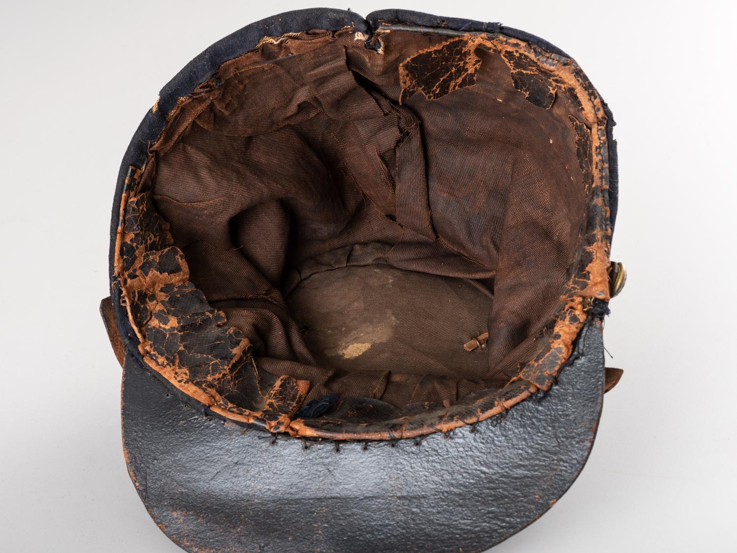 [CIVIL WAR]. 1858 forage cap, Battery E Artillery, with possible identification.