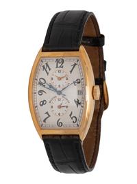 FRANCK MULLER, REF. 5850 18K YELLOW GOLD TRIPLE TIME ZONE 'MASTER BANKER' WATCH