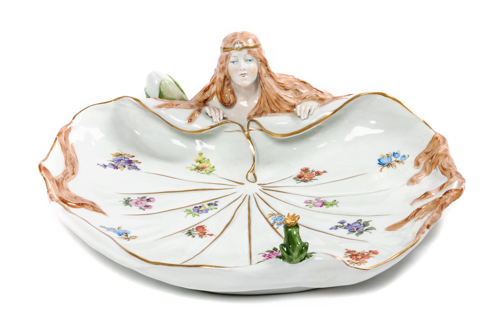 A Von Schierholz Porcelain Platter Width 13 inches. — 20TH CENTURY