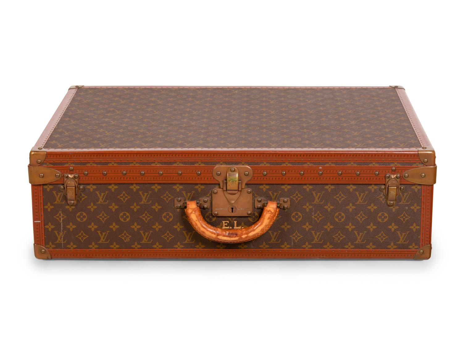 Louis Vuitton Alzer 75 Hard Side Suitcase in Monogram Canvas, Mid 20th Century
