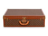 Louis Vuitton Alzer 75 Hard Side Suitcase in Monogram Canvas, Mid 20th Century