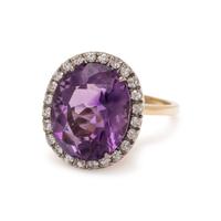 AMETHYST AND DIAMOND RING
