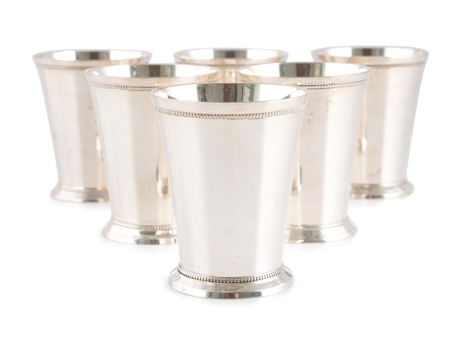 A Set of Six Silver Julep Cups