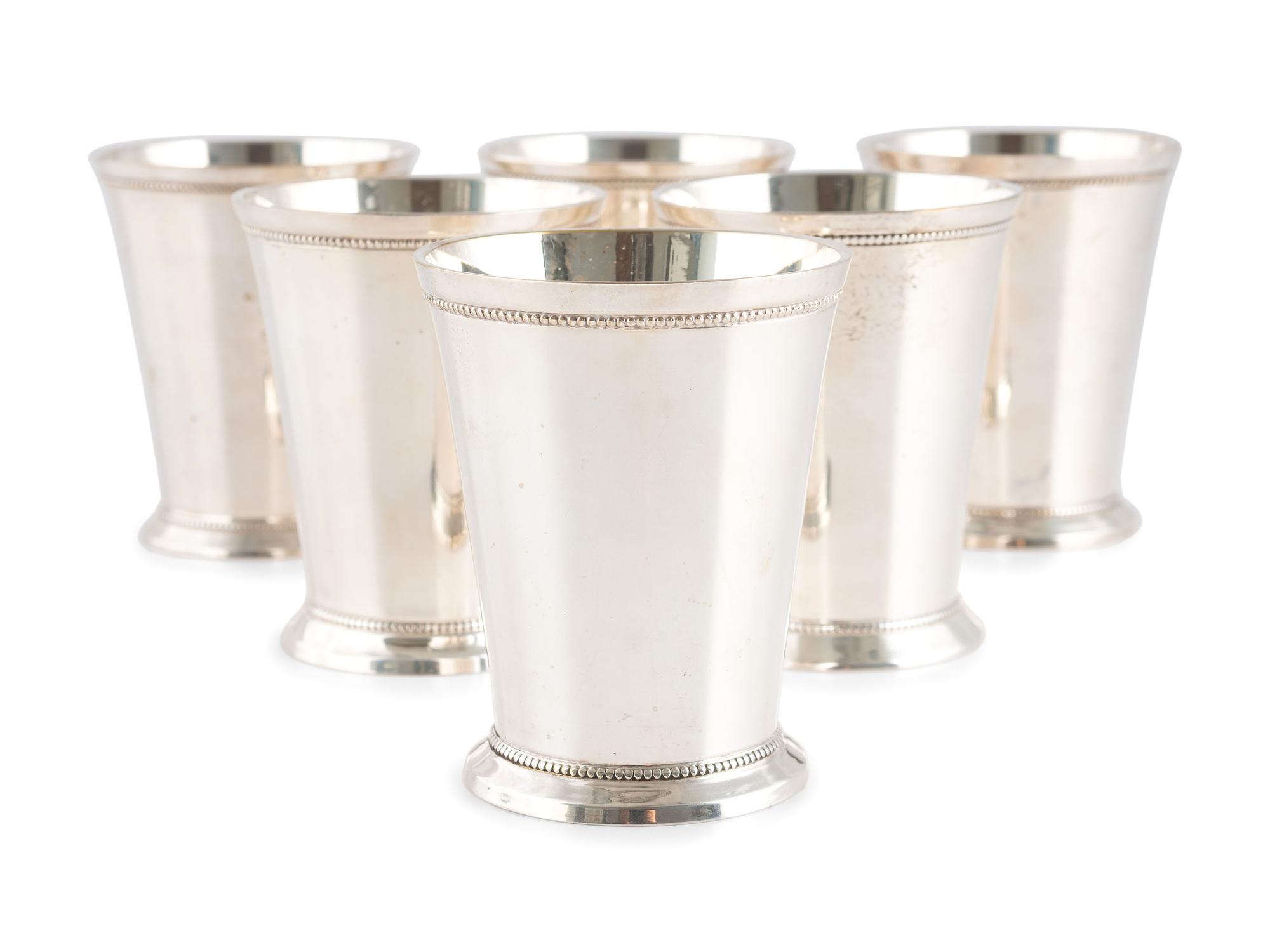 A Set of Six Silver Julep Cups