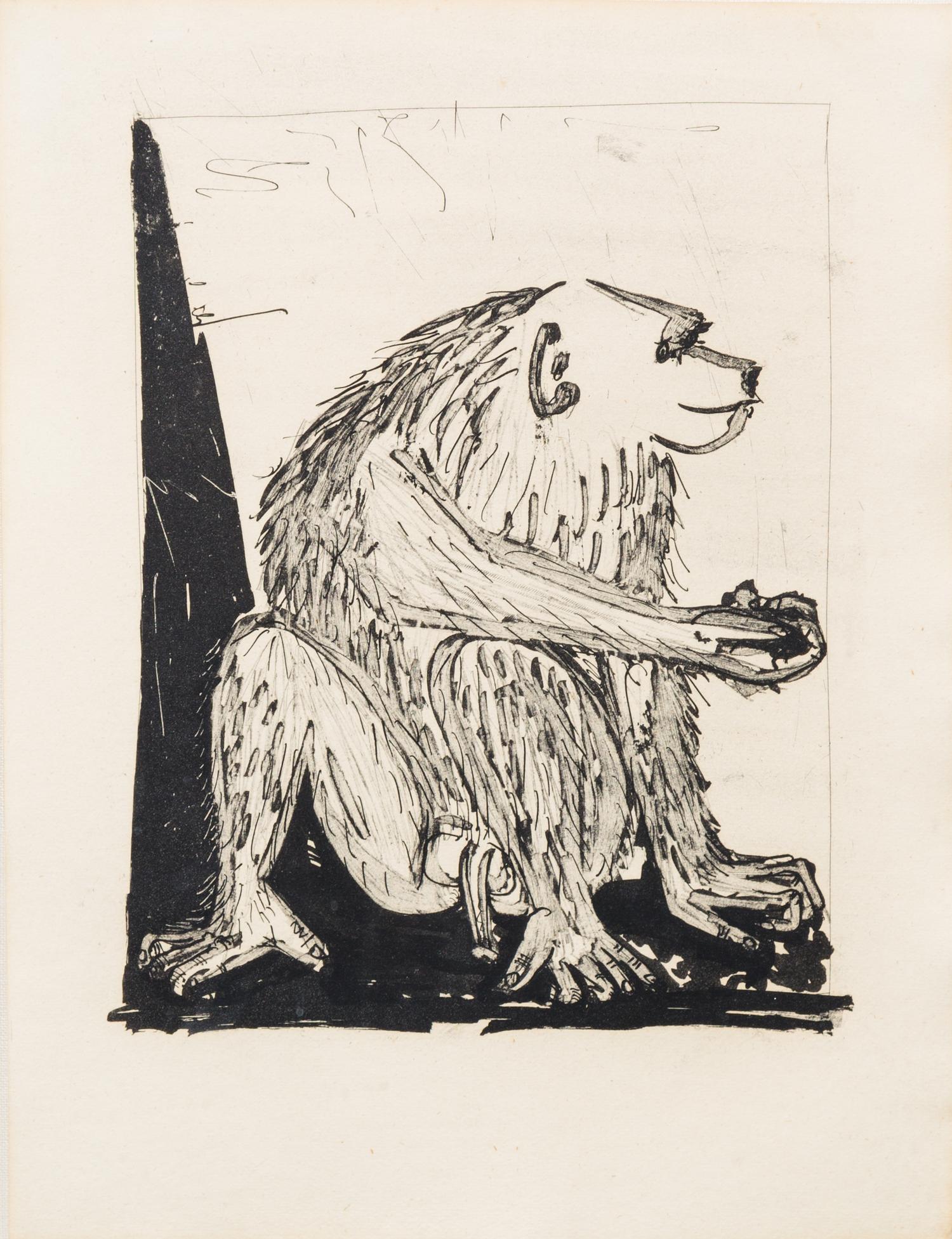 Pablo Picasso, (Spanish, 1881-1973), Le singe (from Histoire naturelle de Buffon)