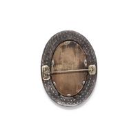 ANTIQUE, IRON AND YELLOW GOLD BROOCH