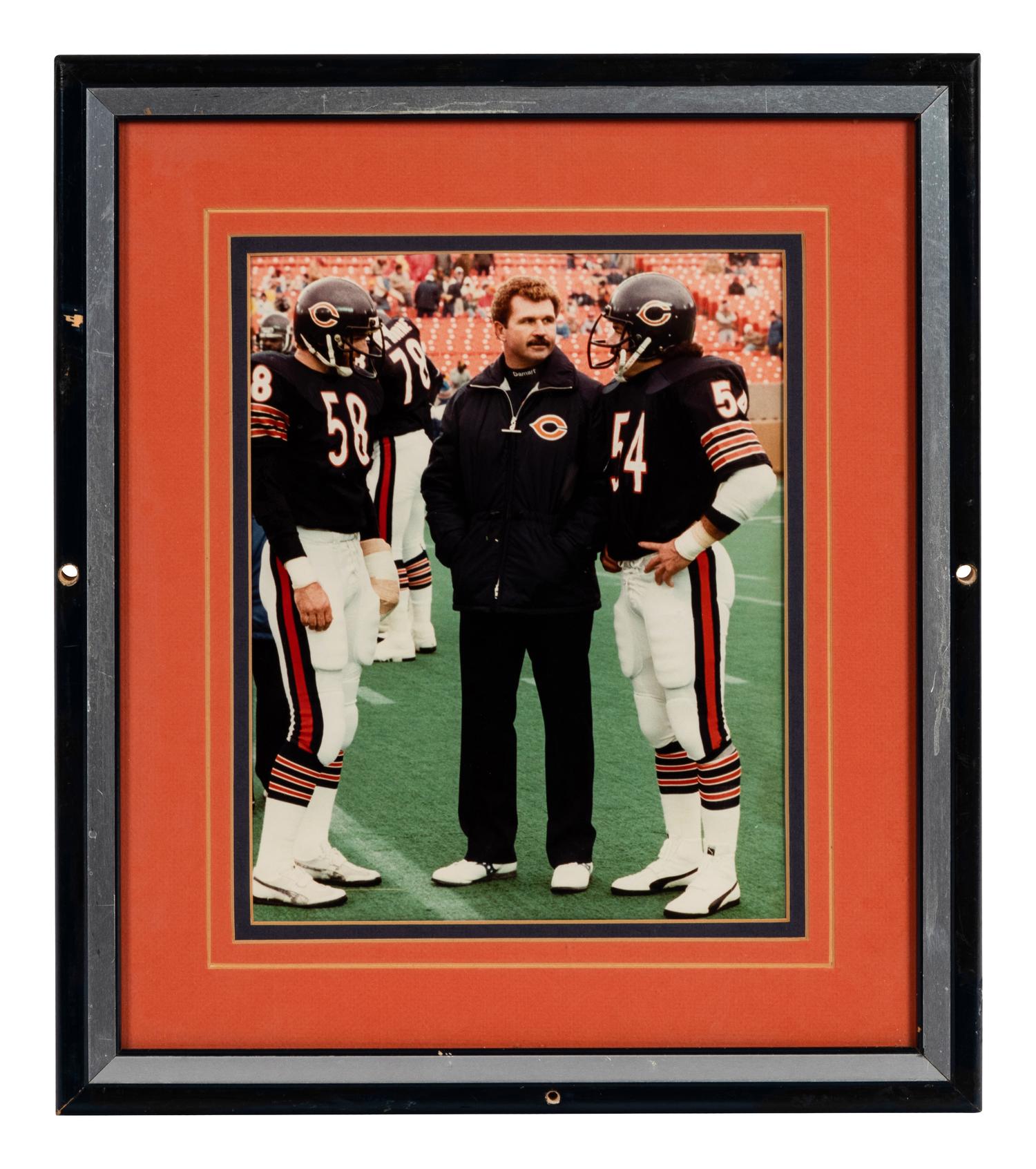 A Group of FIve Photographs of Mike Ditka Coaching Formerly Displayed at Mike Ditka’s Restaurant
