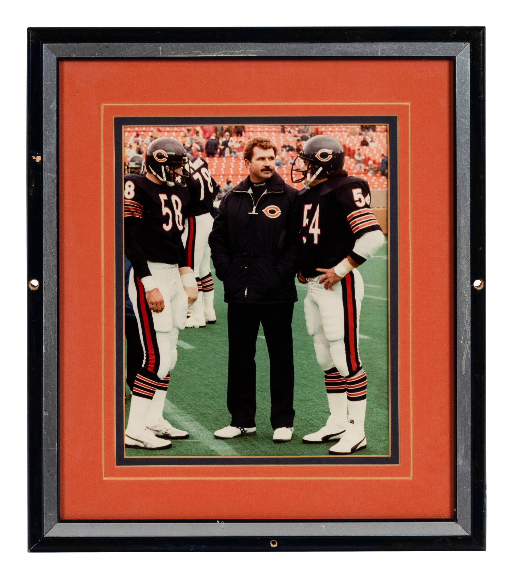 A Group of FIve Photographs of Mike Ditka Coaching Formerly Displayed at Mike Ditka’s Restaurant