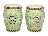 A Pair of Chinese Porcelain Garden Seats