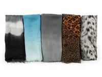Five Designer Scarves: Three Bottega, Two Yves Saint Laurent