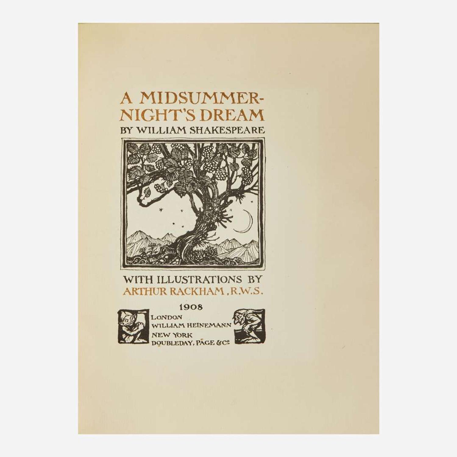 [Children's & Illustrated] [Rackham, Arthur] Shakespeare, William A Midsummer-Night’s Dream