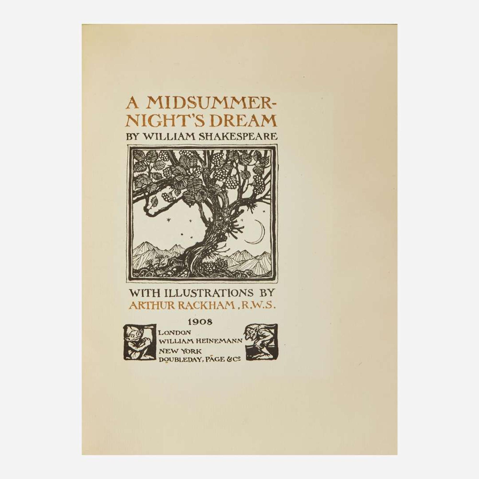 [Children's & Illustrated] [Rackham, Arthur] Shakespeare, William A Midsummer-Night’s Dream