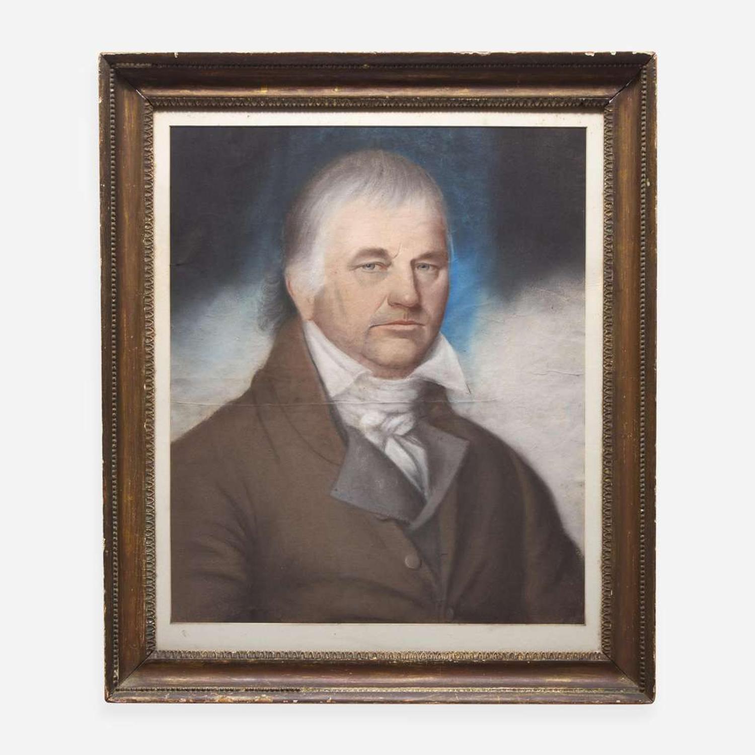 Attributed to James Martin (English, active mid-Atlantic states 1794-1820) Portrait of Daniel Zelley, New Jersey circa 1800