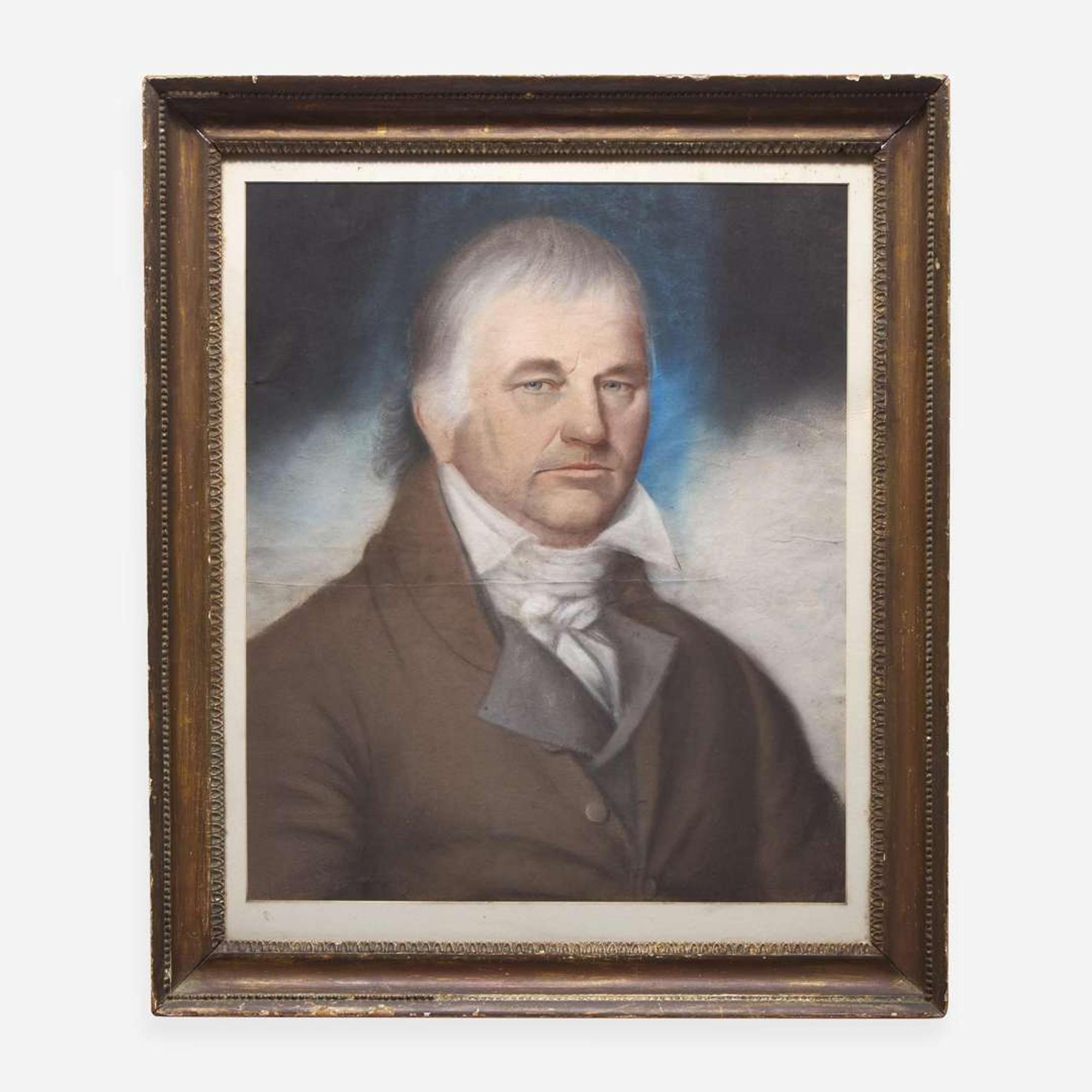 Attributed to James Martin (English, active mid-Atlantic states 1794-1820) Portrait of Daniel Zelley, New Jersey circa 1800