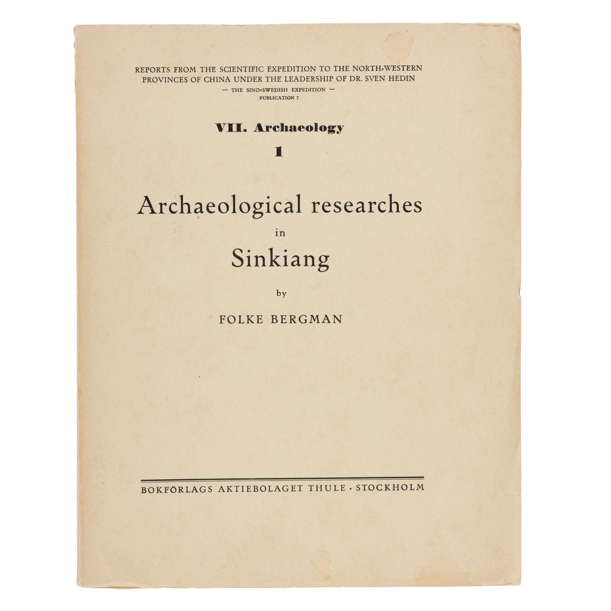 [Travel & Exploration]. (Hedin, Sven). Reports from the Scientific Expedition to the North-Western Provinces of China Under the Leadership of Dr. Sven Hedin