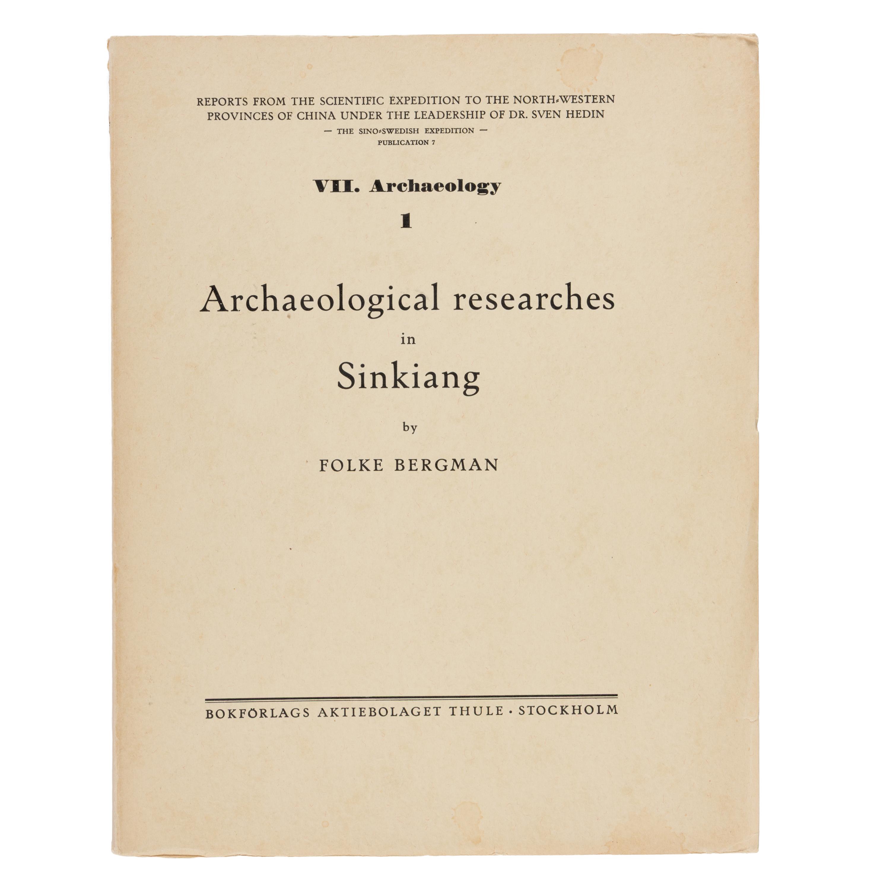 [Travel & Exploration]. (Hedin, Sven). Reports from the Scientific Expedition to the North-Western Provinces of China Under the Leadership of Dr. Sven Hedin