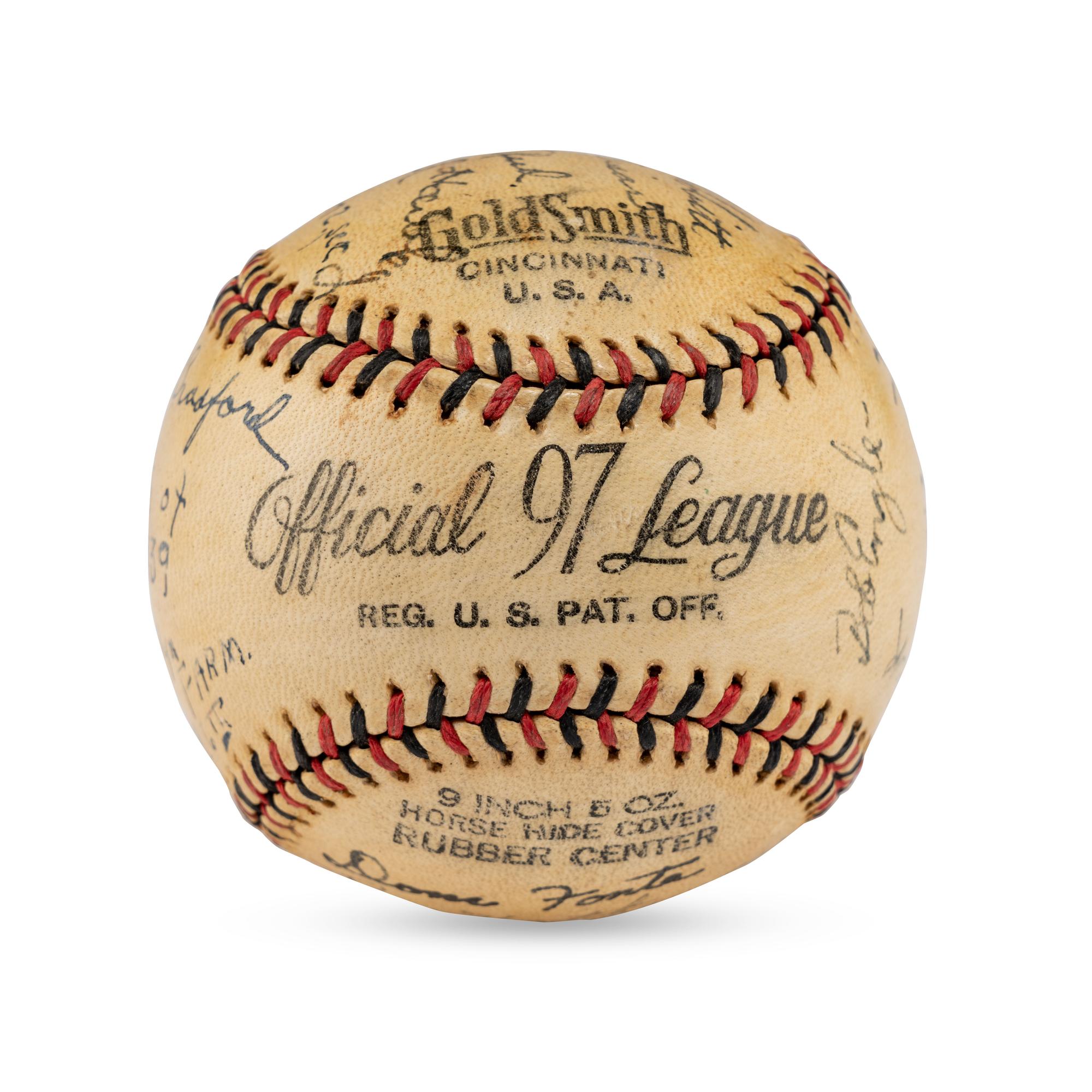 A 1939 Dayton Wings Team Signed Autograph Baseball