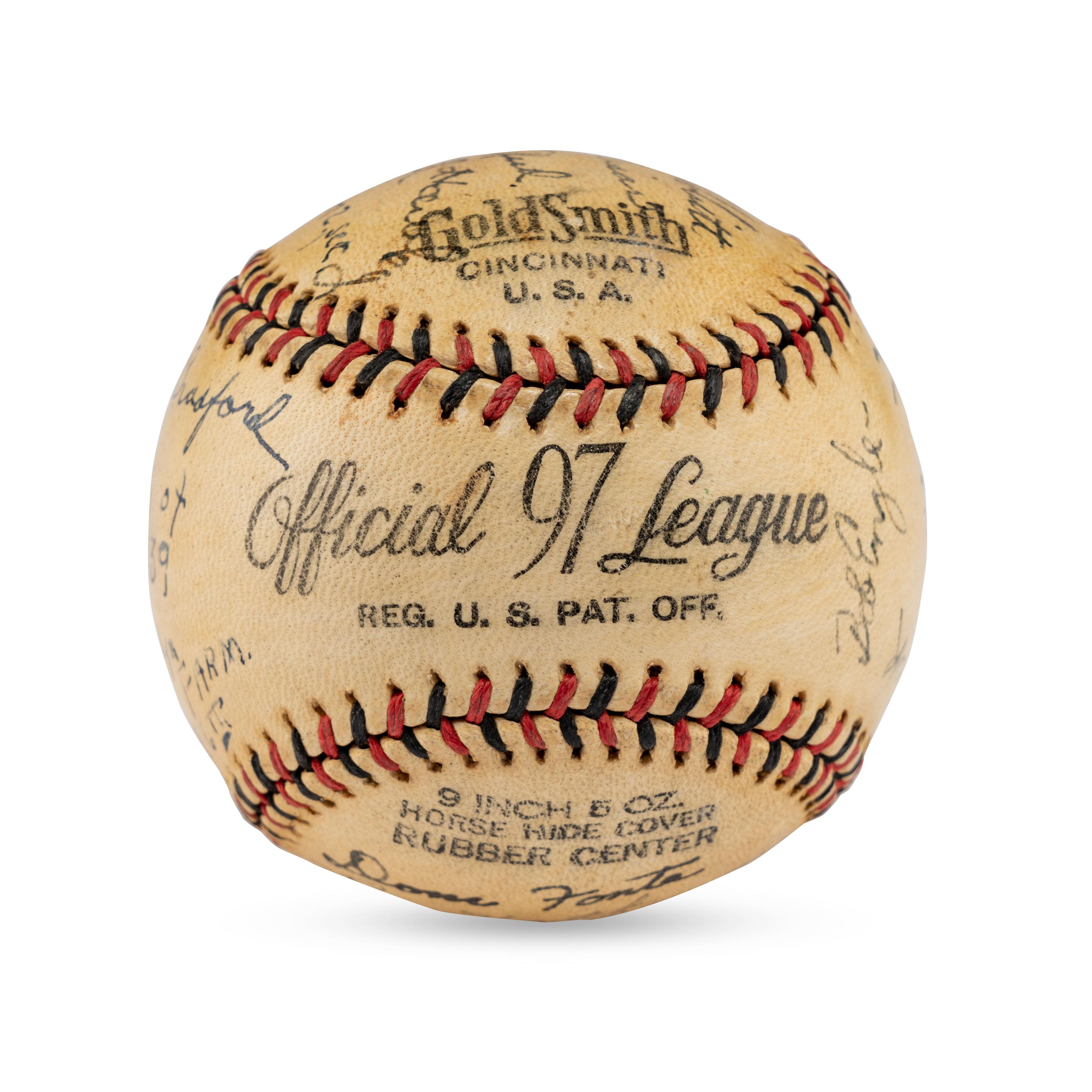 A 1939 Dayton Wings Team Signed Autograph Baseball