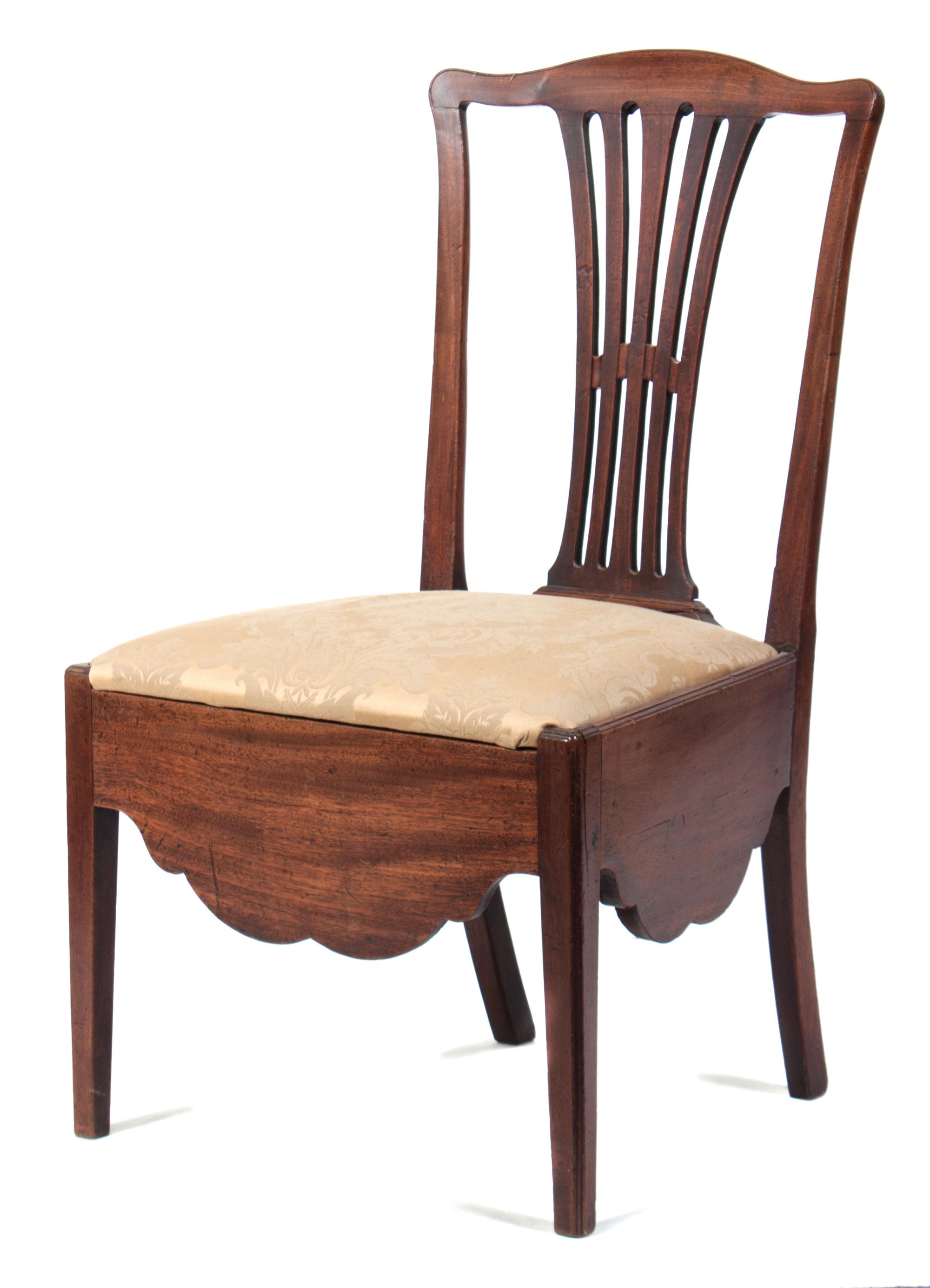 An American Mahogany Commode Chair Height 39 1/4 inches.