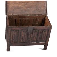 A Charles II Linenfold Carved Oak Blanket Chest