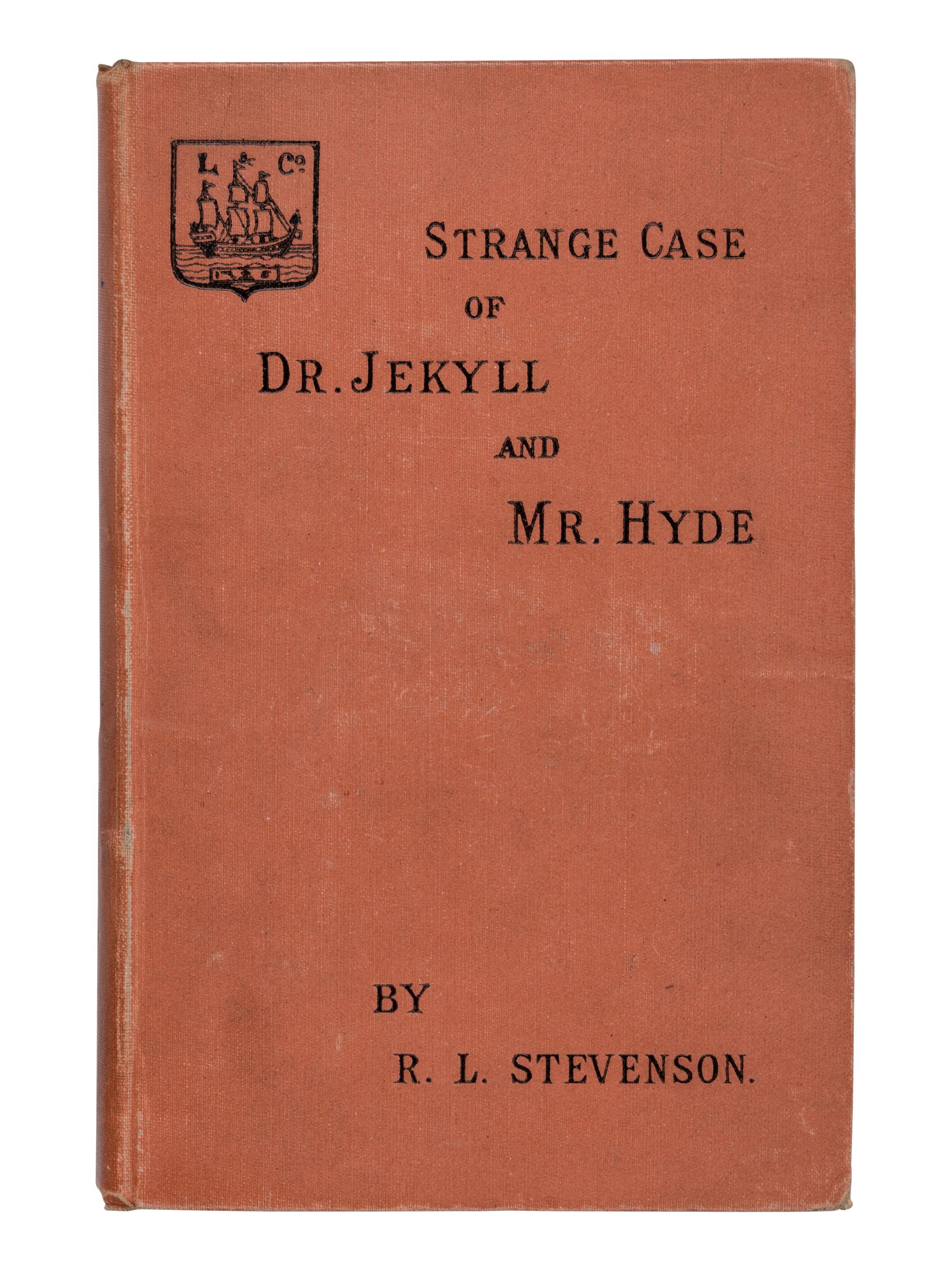 STEVENSON, Robert Louis (1850-1894). Strange Case of Dr. Jekyll and Mr. Hyde . London: Longmans, Green, and Co., 1886.