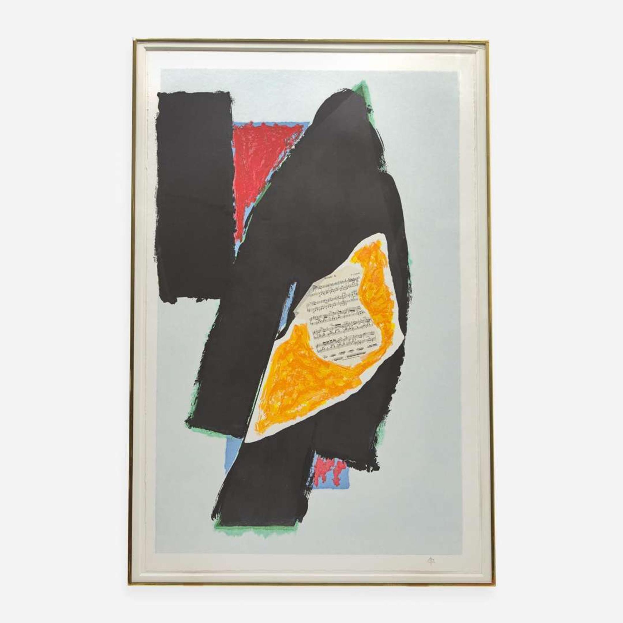 Robert Motherwell (American, 1915-1991) Black for Mozart