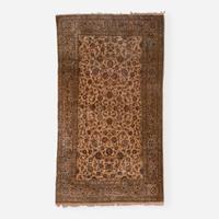 A silk Kashan rug early 20th century