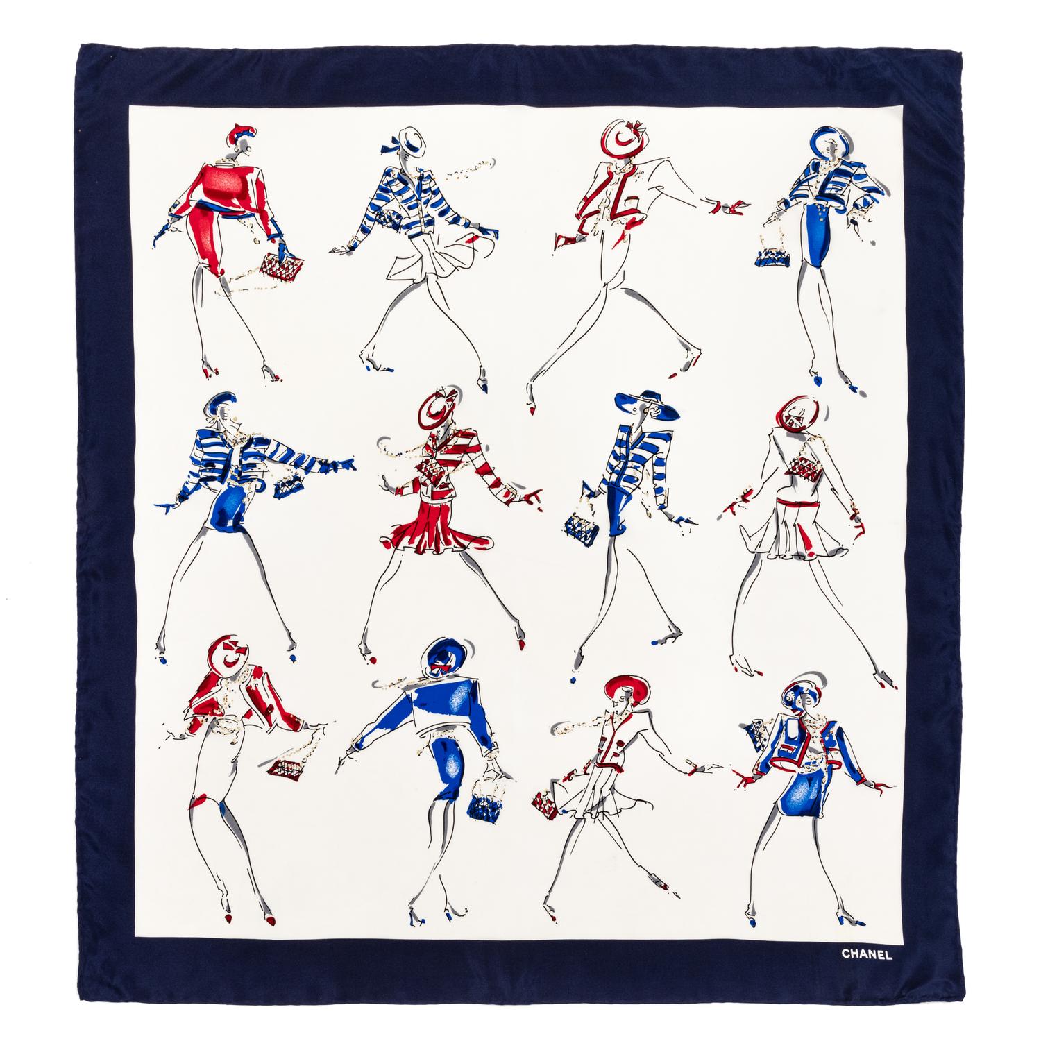 Chanel Silk Scarf, 1980-90s