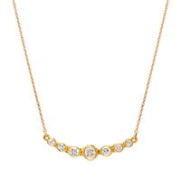 A Yellow Gold and Diamond Necklace,